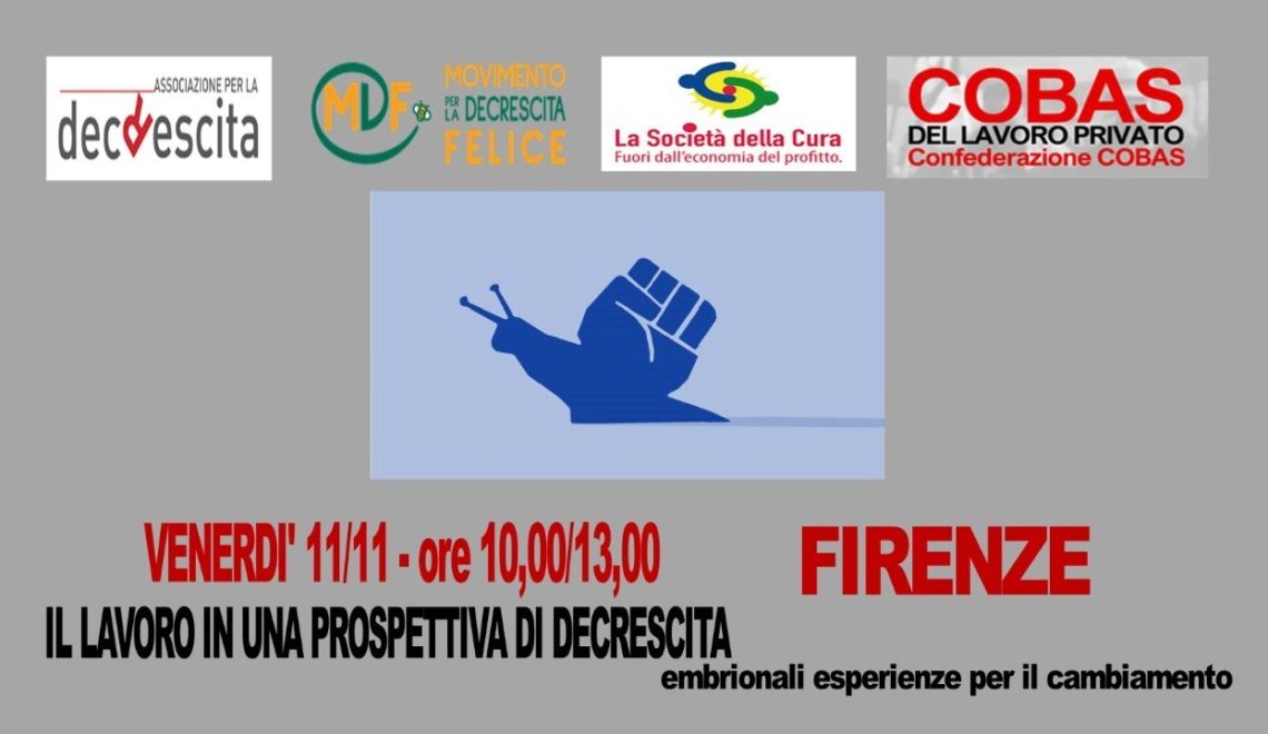Il lavoro in una prospettiva  di decrescita